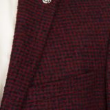 Пиджак шерстяной, темно-бордовый, приталенный Пиджаки