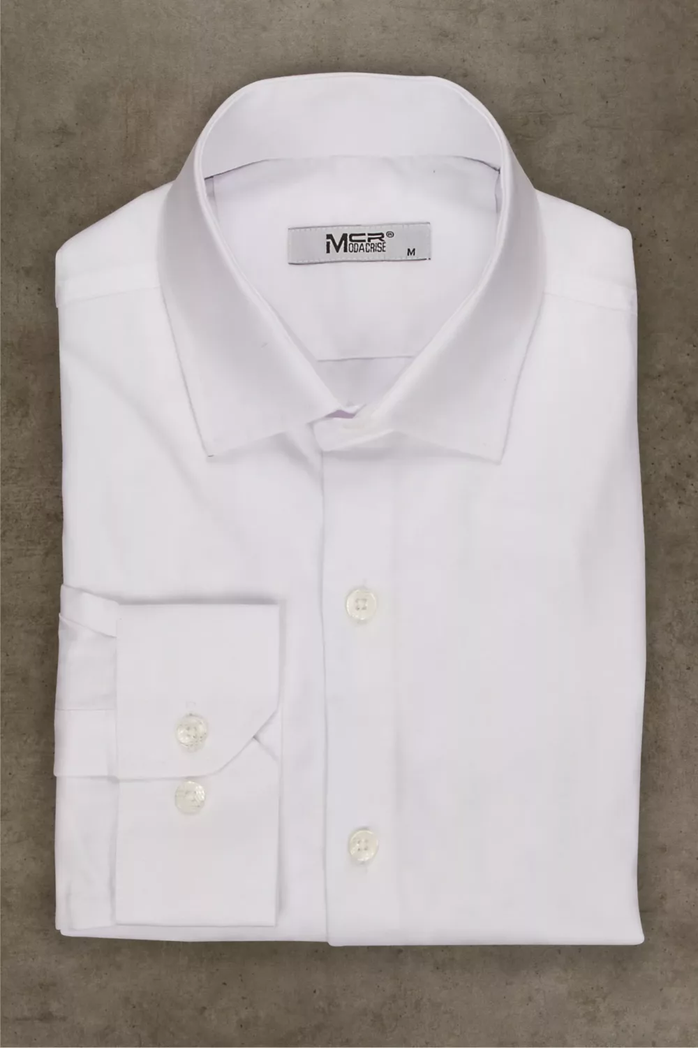 Рубашка кипельно-белого цвета приталенная Каталог