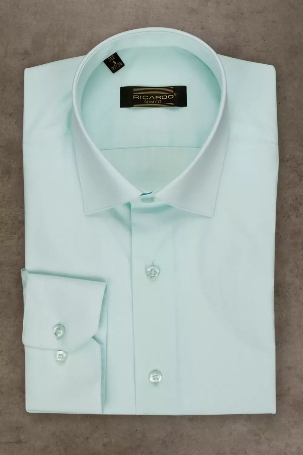 Рубашка светло-голубая приталенная Каталог