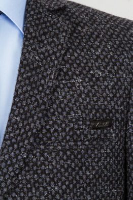 Пиджак темно-серый, шерстяной, приталенный Пиджаки