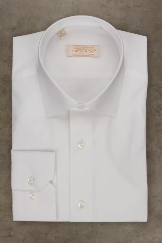 Рубашка белая приталенная 100% cotton Каталог