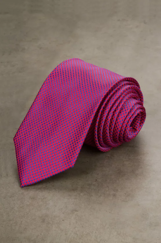 Галстук красный в синий горошек Галстуки