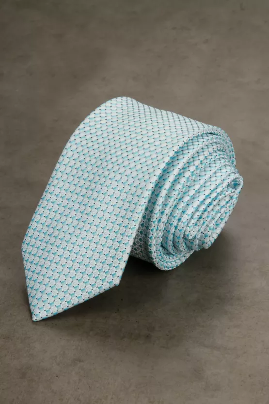 Галстук бело-голубой Галстуки