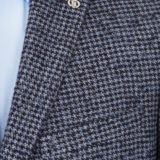 Пиджак шерстяной, пепельно-серый, приталенный Пиджаки