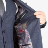 Костюм-тройка темно-серого цвета в неявную клетку Каталог