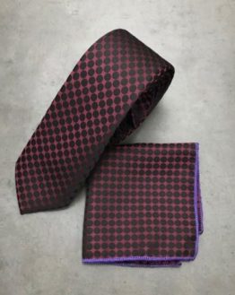 Черно-бордовый галстук Галстуки