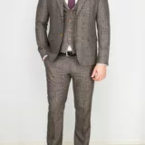 Костюм-тройка песочного цвета в клетку Каталог