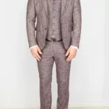 Костюм-тройка бордового цвета Каталог