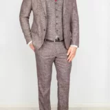 Костюм-тройка бордового цвета Каталог