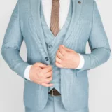 Костюм-тройка бирюзового цвета Каталог