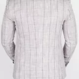 Костюм-тройка серого цвета в бледно-сиреневую клетку Вечерние мужские костюмы