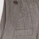 Костюм-тройка песочного цвета в тонкую клетку Брючные мужские костюмы