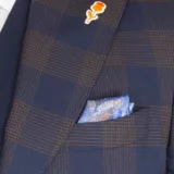 Костюм-тройка синего цвета комбинированная модель Брючные мужские костюмы