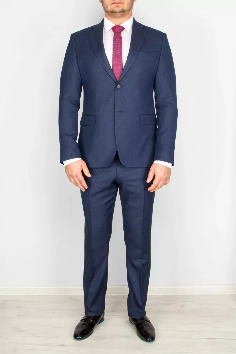 55 Костюм-двойка синего цвета ткань с перфорацией Каталог