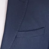 Костюм-двойка синего цвета ткань с перфорацией Брючные мужские костюмы