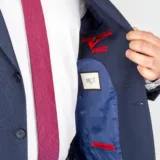 Костюм-двойка синего цвета ткань с перфорацией Брючные мужские костюмы