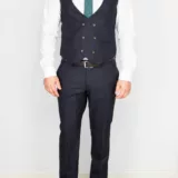 Костюм-тройка синего цвета в зеленую клетку Каталог