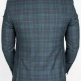 Костюм-тройка синего цвета в зеленую клетку Каталог