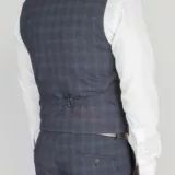 Костюм-тройка темно-синего цвета в бордовую клетку Каталог