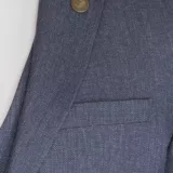 Приталенный костюм-тройка серого цвета Брючные мужские костюмы