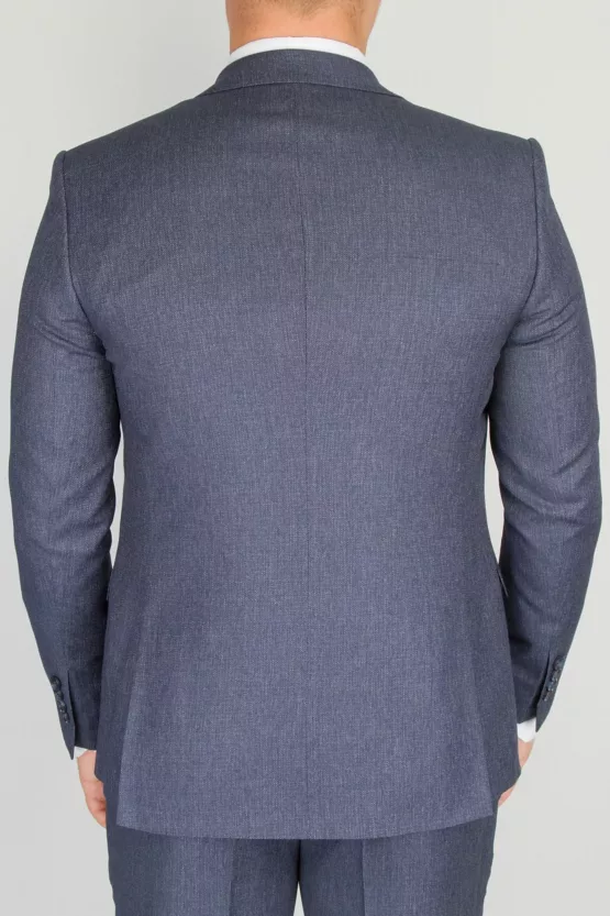 Приталенный костюм-тройка серого цвета Брючные мужские костюмы