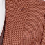 Костюм-тройка коричневого цвета с оранжевым пиджаком Мужские модные костюмы