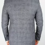 Костюм-тройка в клетку серого цвета Брючные мужские костюмы
