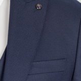 Костюм-тройка синего цвета приталенная модель Вечерние мужские костюмы