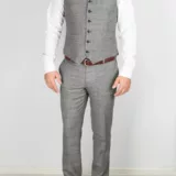 Серый костюм-тройка Вечерние мужские костюмы