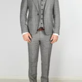 Серый костюм-тройка Вечерние мужские костюмы