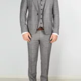 Серый костюм-тройка Вечерние мужские костюмы