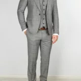 Серый костюм-тройка Вечерние мужские костюмы