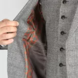 Серый костюм-тройка Вечерние мужские костюмы