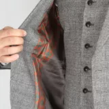 Серый костюм-тройка Вечерние мужские костюмы