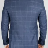 Костюм-тройка синего цвета в клетку Каталог