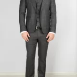 Костюм-тройка серый цвет в клетку Каталог