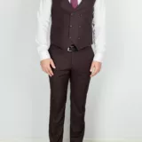 Костюм-тройка темно-бордового цвета Вечерние мужские костюмы