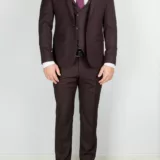 Костюм-тройка темно-бордового цвета Вечерние мужские костюмы