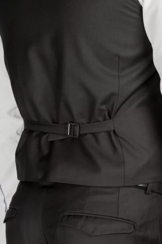 Костюм-тройка матово-черный Каталог