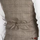 Клетчатый костюм-тройка песочного цвета Вечерние мужские костюмы