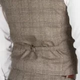 Клетчатый костюм-тройка песочного цвета Вечерние мужские костюмы