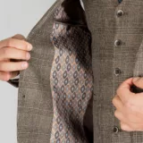 Клетчатый костюм-тройка песочного цвета Вечерние мужские костюмы