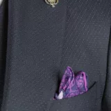 Приталенный костюм-тройка темно-синего цвета Каталог