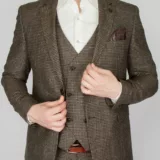 Костюм-тройка песочный цвет Вечерние мужские костюмы