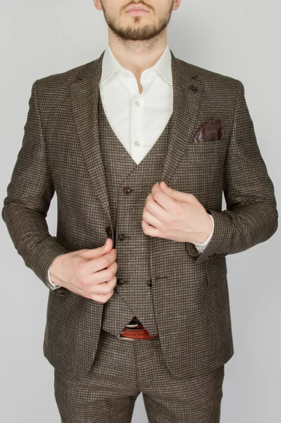 Костюм-тройка песочный цвет Вечерние мужские костюмы