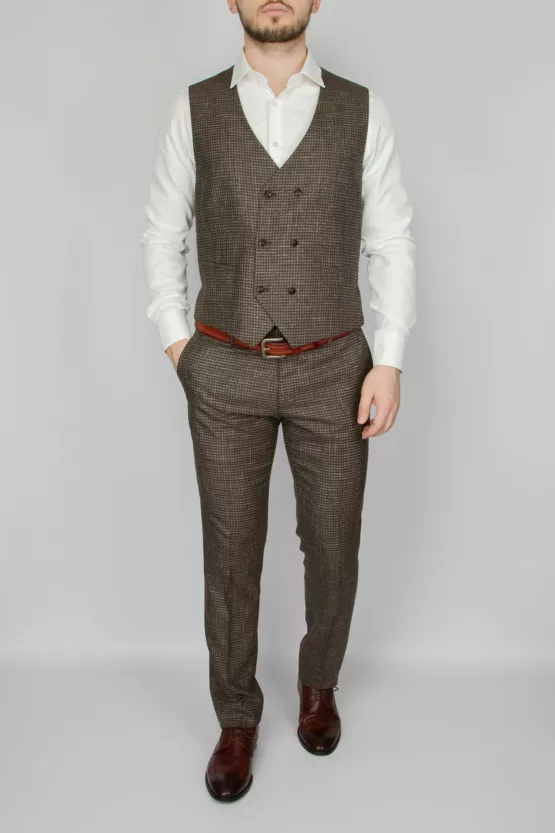 Костюм-тройка песочный цвет Вечерние мужские костюмы