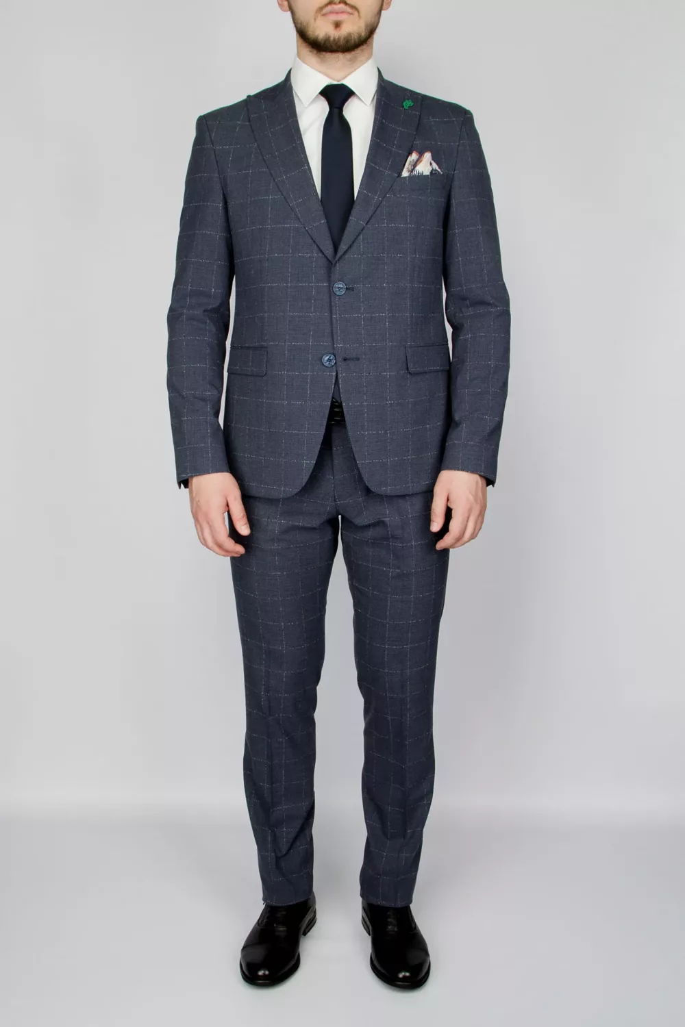 14 Костюм-двойка серого цвета в клетку Каталог