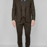 Шоколадный костюм-тройка Вечерние мужские костюмы