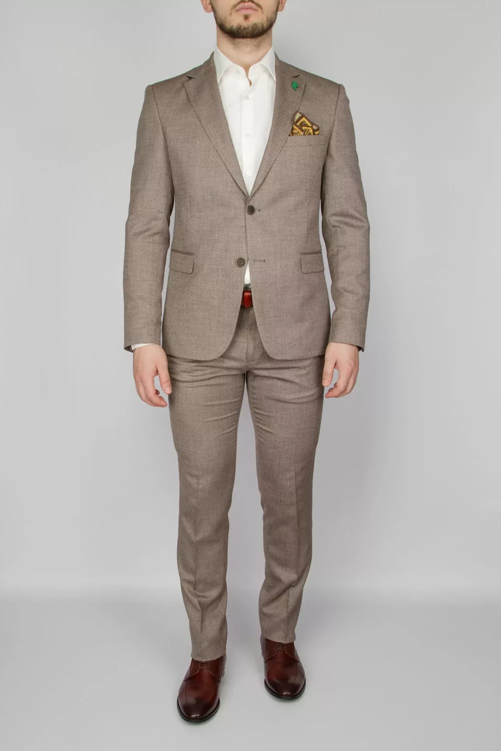 49 Костюм-двойка песочного цвета Каталог