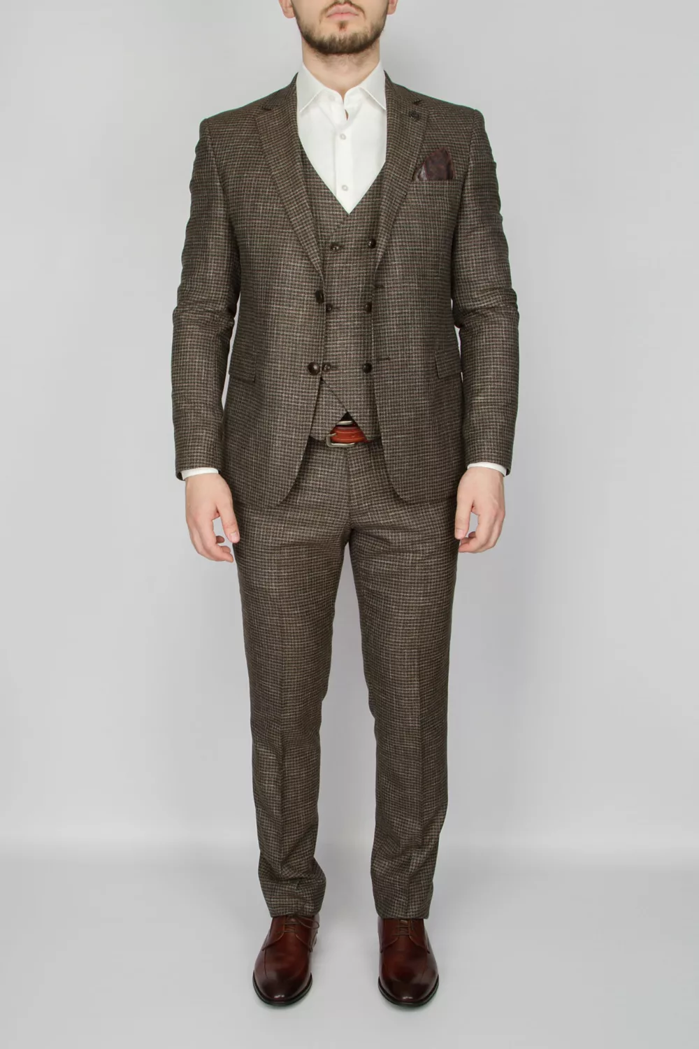 Костюм-тройка песочный цвет Вечерние мужские костюмы